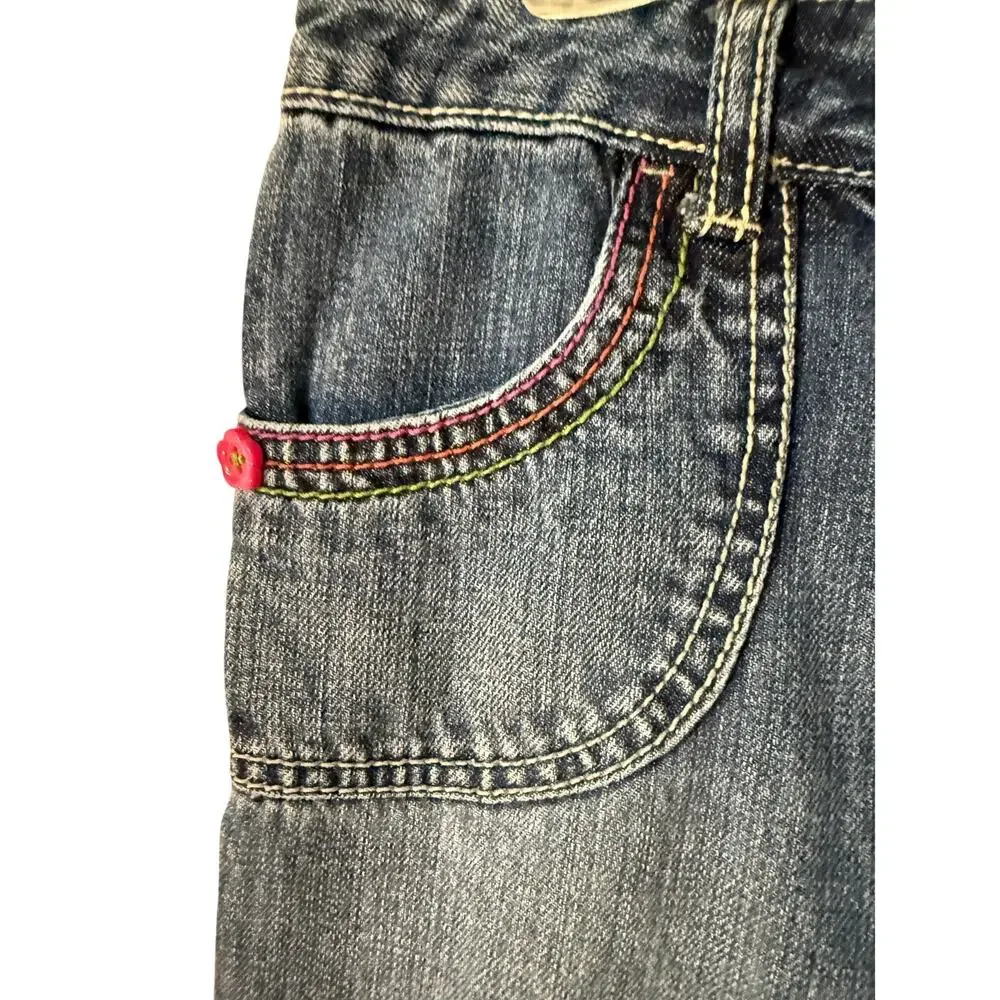 Gymboree Girls Blue‎ Jeans with Flower Buttons Size 12